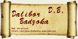 Dalibor Badžoka vizit kartica